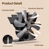 Stove Fan 6 Blade Mini Fireplace Fan Heat Powered Wood