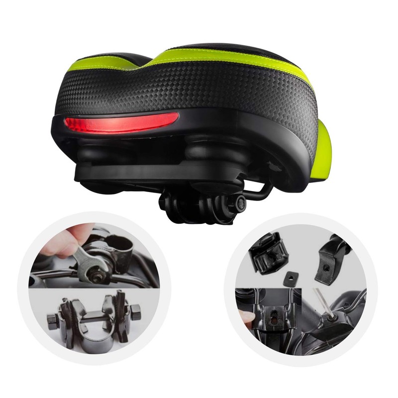 Roguoo Bike Seat, Most Comfortable Bicycle Seat Dual Shock Absorbing