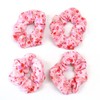 Japanese Pattern Crepe Scrunchie (Small Chrysanthemum Navy)