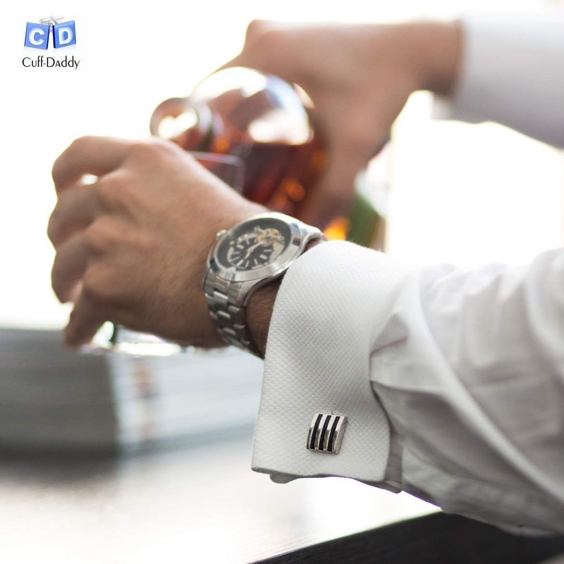 Cuff-Daddy Lavender Rose Cufflinks with Presentation Box