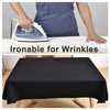 Amonsa Black Rectangle Tablecloth 60 x 102 inch Washable Oblong