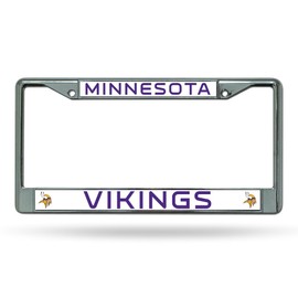 Minnesota Football Vikings Chrome Metal License Plate Frame