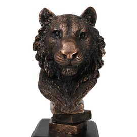 Ebros Dschungel Wildlife Bengalische Tigerbüste Skulptur 22,9 cm hoch mit Podest Trophäe Basis Apex Raubfisch Riesenkatze Tiger oder Tigress Dekofigur