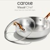 CAROTE 10" Classic Stainless Steel Deep Frying Pan with Lid,