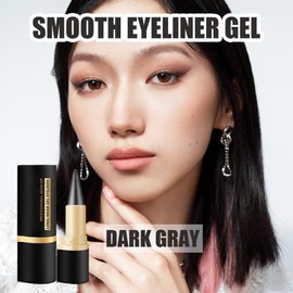 Multi-Shade Gel Eyeliner Pencil - Waterproof & Smudge Proof Kohl Liner in Black, Deep Gray, Brown & Silver, Long Lasting Waterline Eyeliner for Defined & Dramatic Eyes (darkgray)