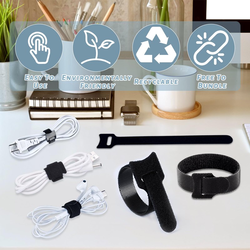 120Pcs Reusable Cable Ties Straps 6 * 1.2" Wire Ties