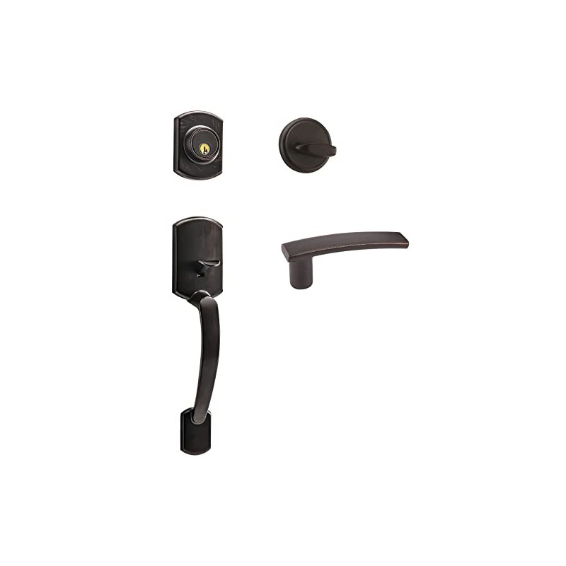 Supstron Front Door Handleset, Entry Door Locksets with Single Cylinder