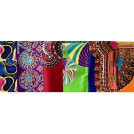 Unbranded African Fabric Scraps/ Strips/ Remnants *Beautiful*, Per Half Pound