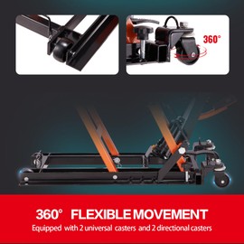 Happybuy 1500 LBS Hydraulic Bike Lift Stand, Quad Scissor Lift Jack, 4.7"-15" Adjustable Height, 4 Wheels, Foot-Activated for Motorcycle ATV UTV Powersports