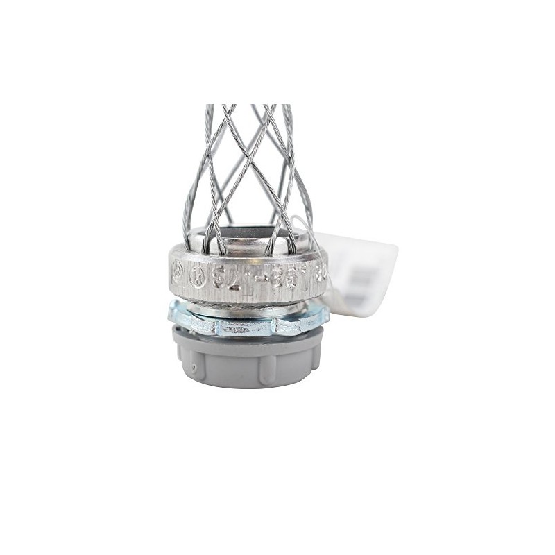 Leviton 3/4-Inch, Straight, Male, Steel Body, Wide-Range Strain-Relief, .520, .730