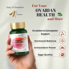 OvarySupport for Women’s Ovarian Health, Natural Hormonal Restore, 150 Capsules, Vegan Approved Supplement, Herbal Extract&Vitamins Made in UK