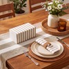 100 Pack Striped Linen-feel Napkins Bulk Striped, Brown