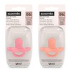 Suavinex, Schnuller aus Silikon 2er-Pack, für Babys 0-6 Monate, Schnuller