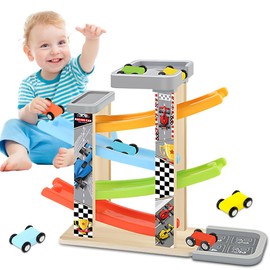 Wooden marble run from 1 year