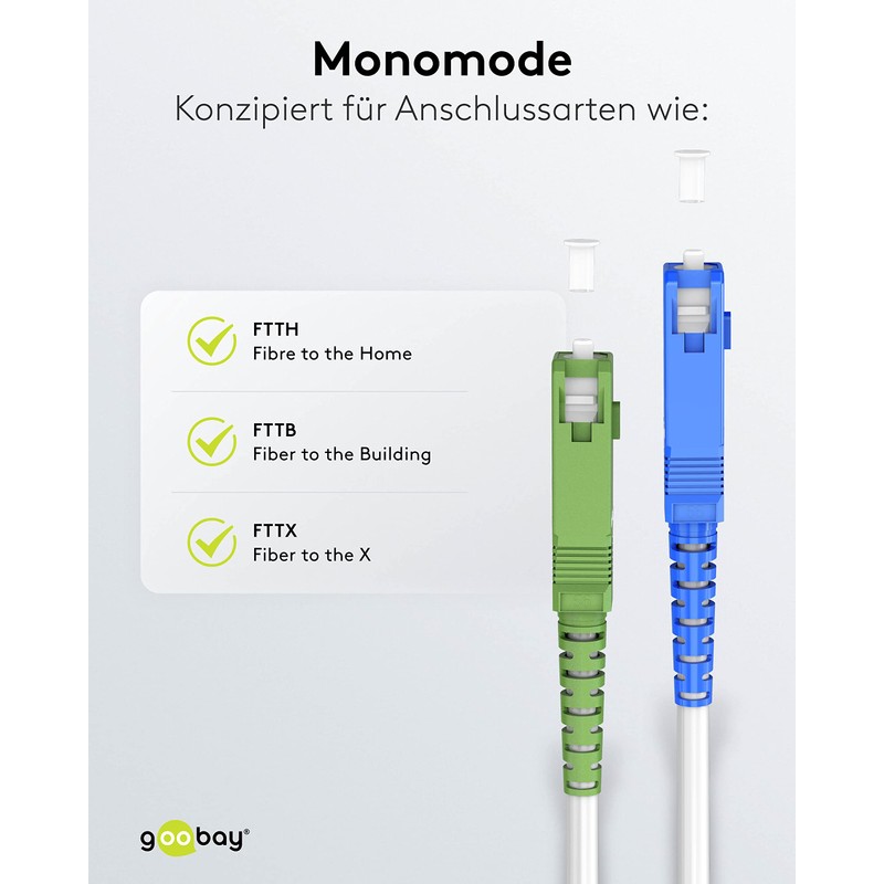goobay 59621 Fibre Optic Cable (FTTH) / Singlemode (OS2) Simplex/SC