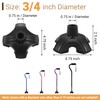 Dotday 2 Pack Cane Tips for Stability, Self Standing Cane