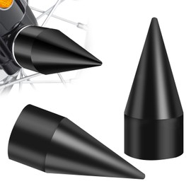 3.6" Axle Nut Covers, Black Front Axle Caps, CNC Axle Nut Caps Black Compatible with Harley Davidson Street Glide Road King Road Glide Iron 883 Fat Boy Sportster Softail Dyna 2002-2025