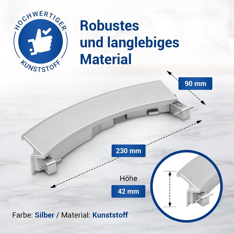 VIOKS Door Handle Silver with Axles Replacement for 00648581 &