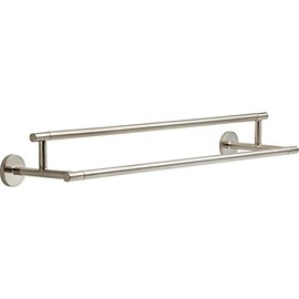 DELTA FAUCET 75925-SS Trinsic Wall Mounted 24 in. Double Towel Bar in Brilliance Stainless Steel