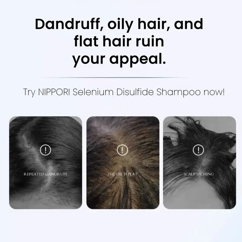 NIPPORI Selenium Disulfide Shampoo – Oil Control, Anti-Dandruff & Anti-Itch