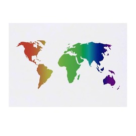 'Rainbow World Map' Temporary Tattoo - Water Resistant, Skin-Safe, Non-Toxic Transfer (TO00084199)