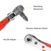 sourcing map Right Angle Screwdriver 4" 90 Degree Magnetic Ratcheting