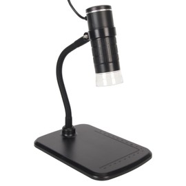 Generic USB Microscope Camera 50X to 1000X, Digital Microscope with Black ABS Metal Stand, LED Light, Compatible with Android, Linux, Portable for Children, Students, Adults