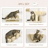 PawHut Cat Wall Shelves, 4-Pcs Climbing Shelf with Hammock, 3