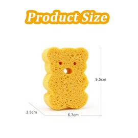 EYVRPAU 4 x bath sponge children, baby wash sponge, bath sponge, shower sponge, sponge wash pads for babies and children, Konjac bath sponge for baby, cartoon shape