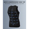 LWISMIL 3 Pack Black Compression Tank Top Men Sleeveless T-Shirt