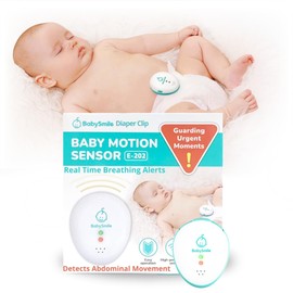 Baby Smile Baby Motion Breathing Monitor | Baby Abdominal Movement Monitor | Audible Alerts for Quick Alerts | Diaper Clip | No Bluetooth