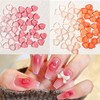 3D Heart Nail Charms for Acrylic Nails 3D Resin Light
