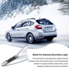 Solar Shark Fin Light - Automobile Decorative Light,Car Antenna Decorative Top Mounted Light, Stylish Automobile Decorative LED Warning Tail Light for Truck