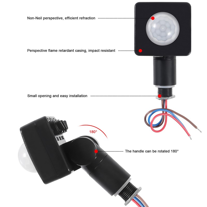 AITIAO 2PCS Mini Human Body Infrared Sensor Outdoor Indoor Ultra-Thin