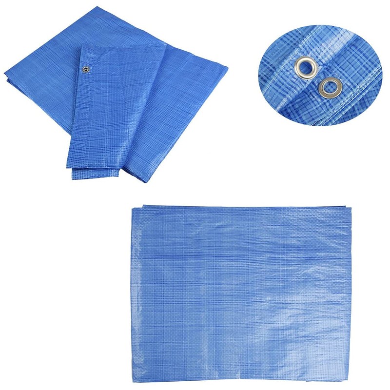 3 x 5 m Blue Tarpaulin Cover, Waterproof, Weatherproof, Frost-Resistant,