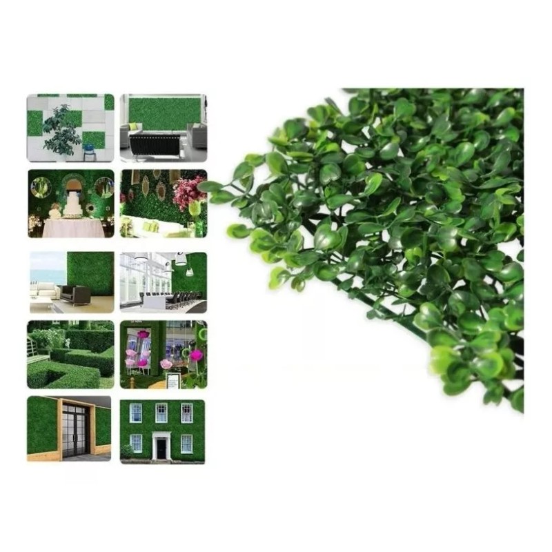 CL Jardin Vertical Artificial Muro Verde Follaje Con 10pz
