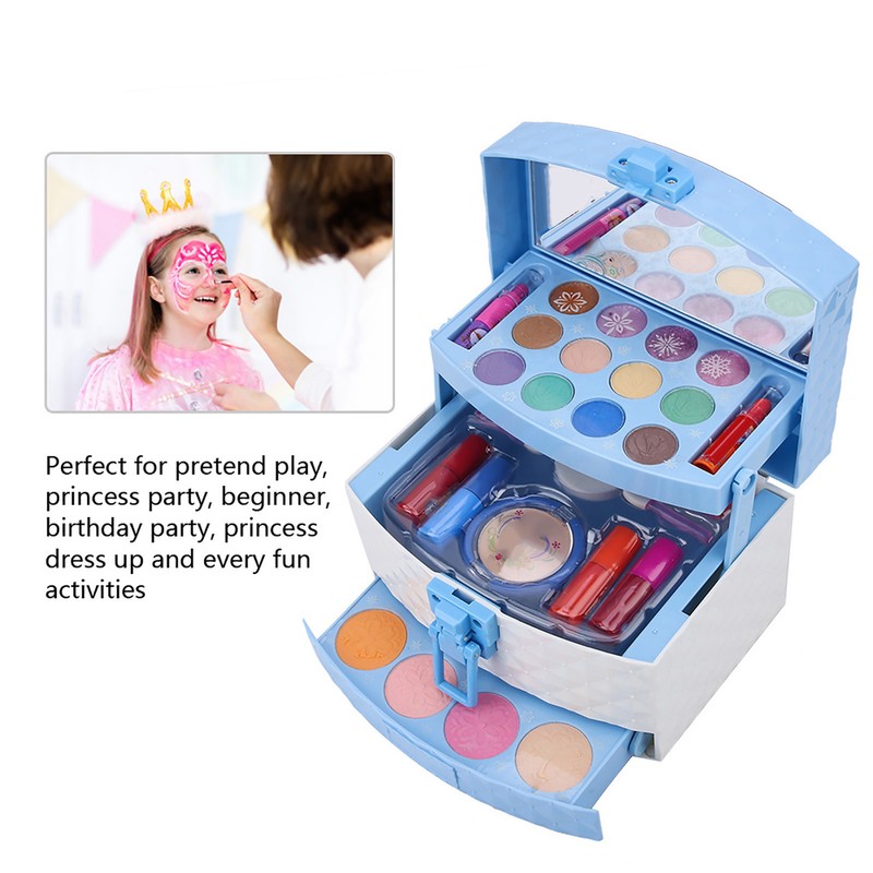 Children Makeup Box Girls Predend Play Cosmetics Set