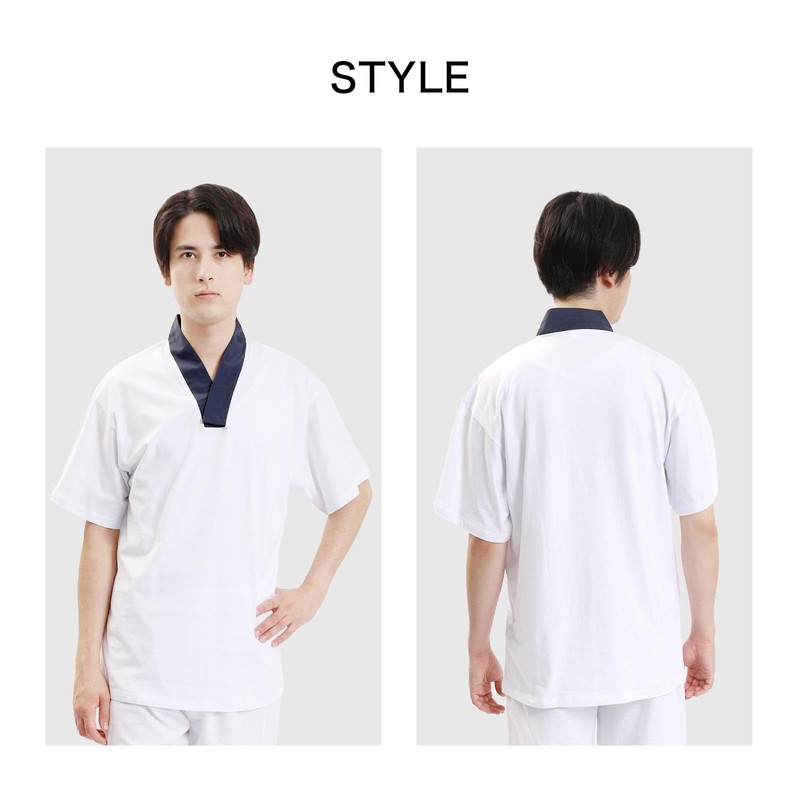 Okini Men's T-shirt Hanjuban, For Kimono (M, [1] Navy), [1]