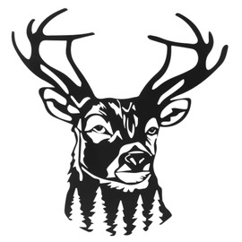 Metal Deer Wall Art Rustic Iron Strong Structure Deer Wall Decor for Bedroom Living Room Office Kitchen Garden