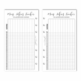 SinnWunder® Habit Tracker Weekly Task Lists Fits 6 Ring Size Personal Planner