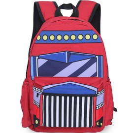 Fiwsuyr Truck Backpack for Kids Boys 16 Inch Cartoon Car Bag Travel Backpack