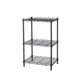 Clearance Price Durable 3-Tier Adjustable Storage Rack with Rust-Resistant Coating for Pantry or Laundry Room Organizationcolor: Black