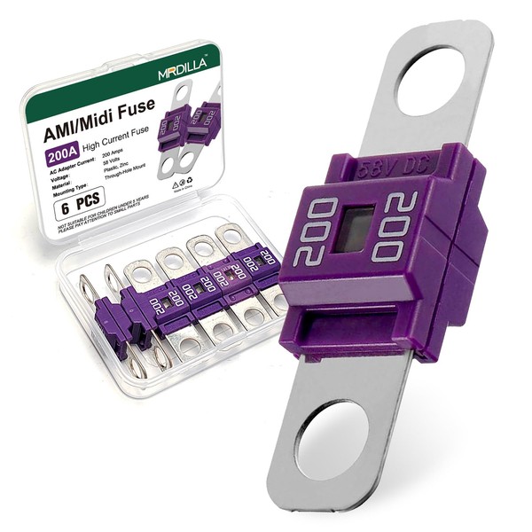AMI/Midi Car Fuses 200 Amp High Current Fuse, Bolt-on Fuse