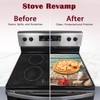 Beach Seashell Starfish Electric Stove Top Cover Protector,Blue Wooden Glass