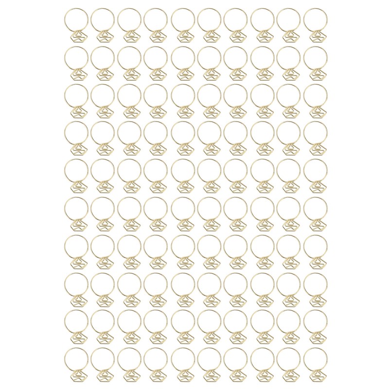 100Pcs Cute Paper Clips Ring Style Anti Slip Sturdy Electroplated