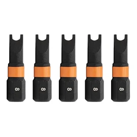 Spanner #8 Impact Driver Bit - Railer Snake Eye #8 S2 Steel 1 Inch Spanner Insert Bits (5 Pack)