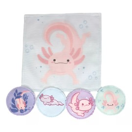 Lunia Matsu Pads Desmaquillantes Lavables, Y Toalla Facial. Ajolotes