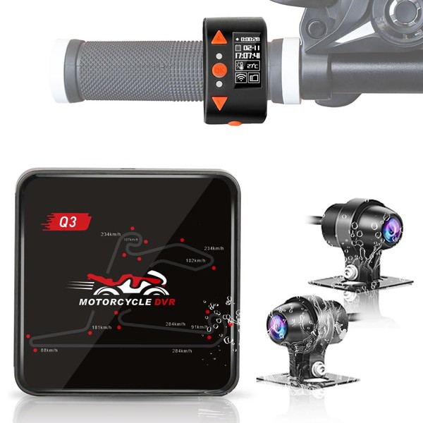 VSYSTO Motorcycle Dash Camera, 5G WiFi High Speed Download Video,