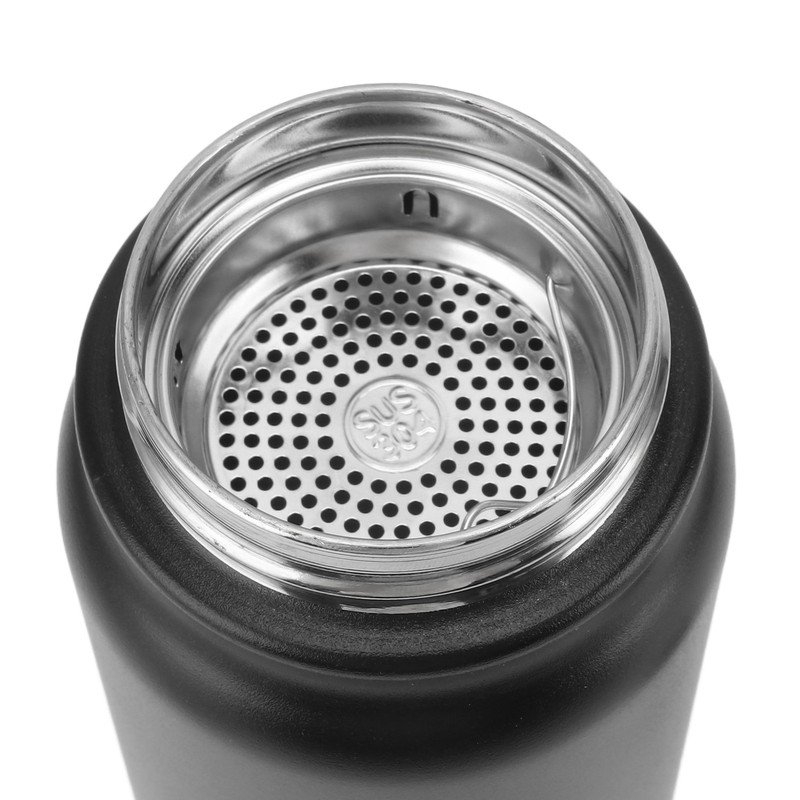 Stainless Steel Water Bottle Leak Proof Black Lightweight Insulated Water
