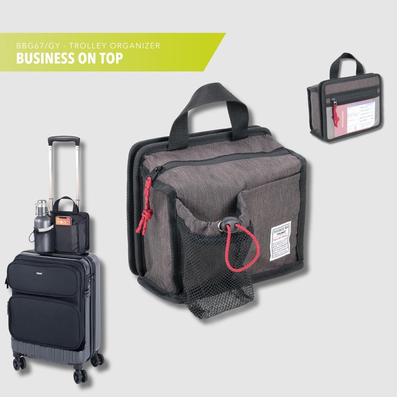 TROIKA Trolley Organiser Business On Top - Two Front Compartments
